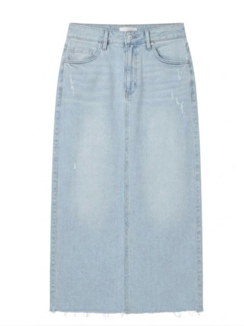 Express Light Blue Straight Leg Jeans Skirt